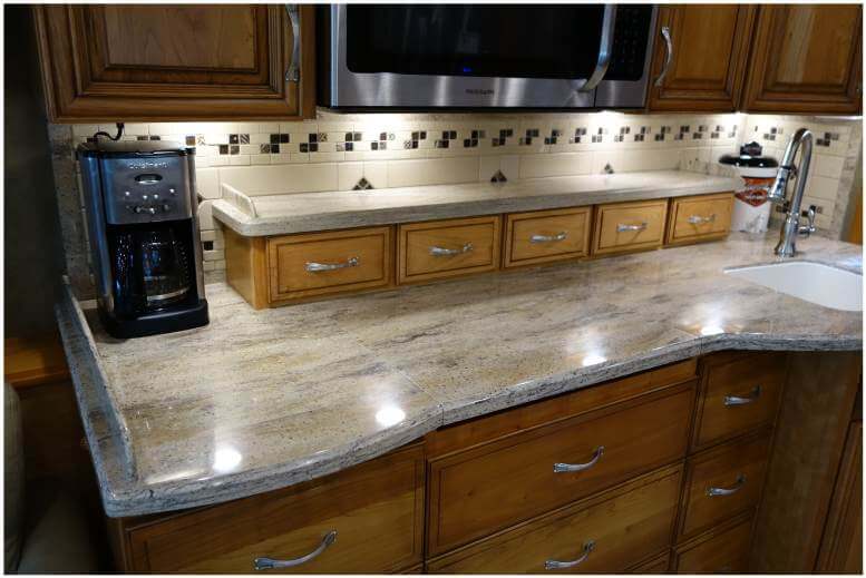 Custom RV countertop cabinets