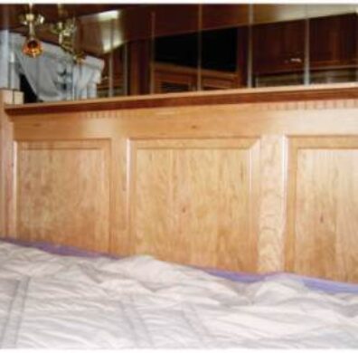 Intricate custom RV headboard